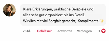 Kundenkommentar: Ich habe das Material geliebt, ich liebe die Zusammenfassungen, sehr farbenfroh und illustriert. Glückwunsch zur Arbeit.